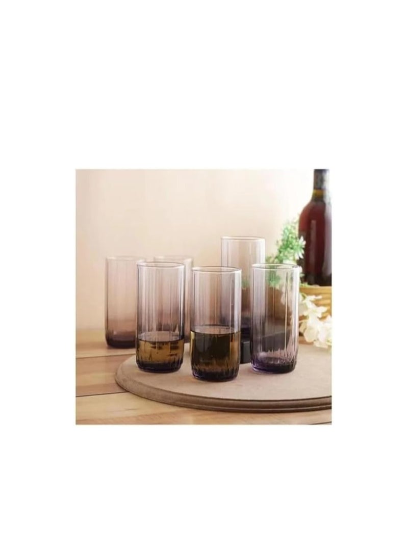 Pasabahce Large Juice and Water Cups Set of 6 – Leia Hi Ball-Purple- 310ml - Image 5
