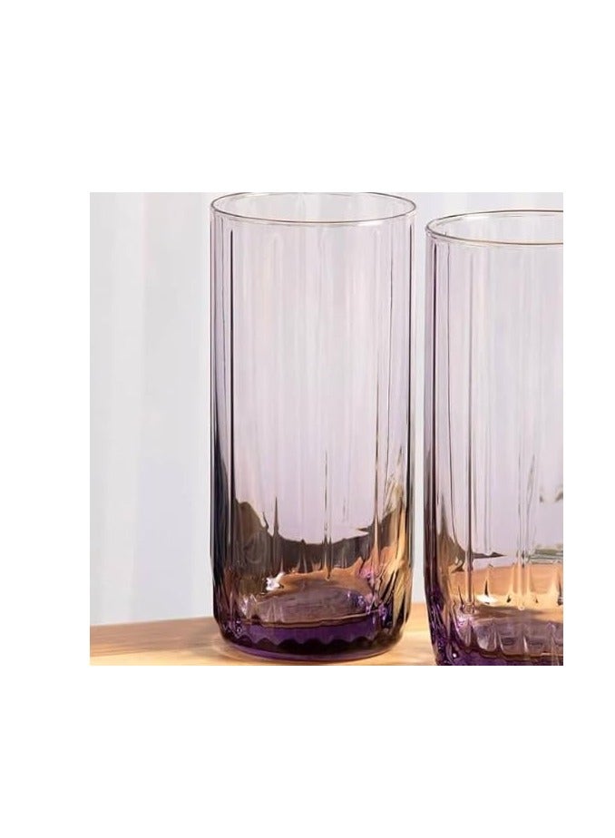 Pasabahce Large Juice and Water Cups Set of 6 – Leia Hi Ball-Purple- 310ml - Image 3