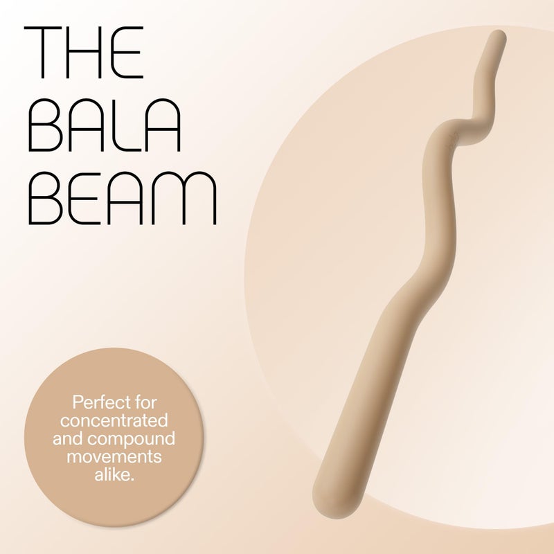 Bala EZ Curl Bar for Working Out, 15lb Beam (Sand) - Ergonomic Weight Bar for Press, Curl, Row, Squat, Lunge & Full Body Exercise - Curling Bar Strength Training Home Gym Accessory - Image 2