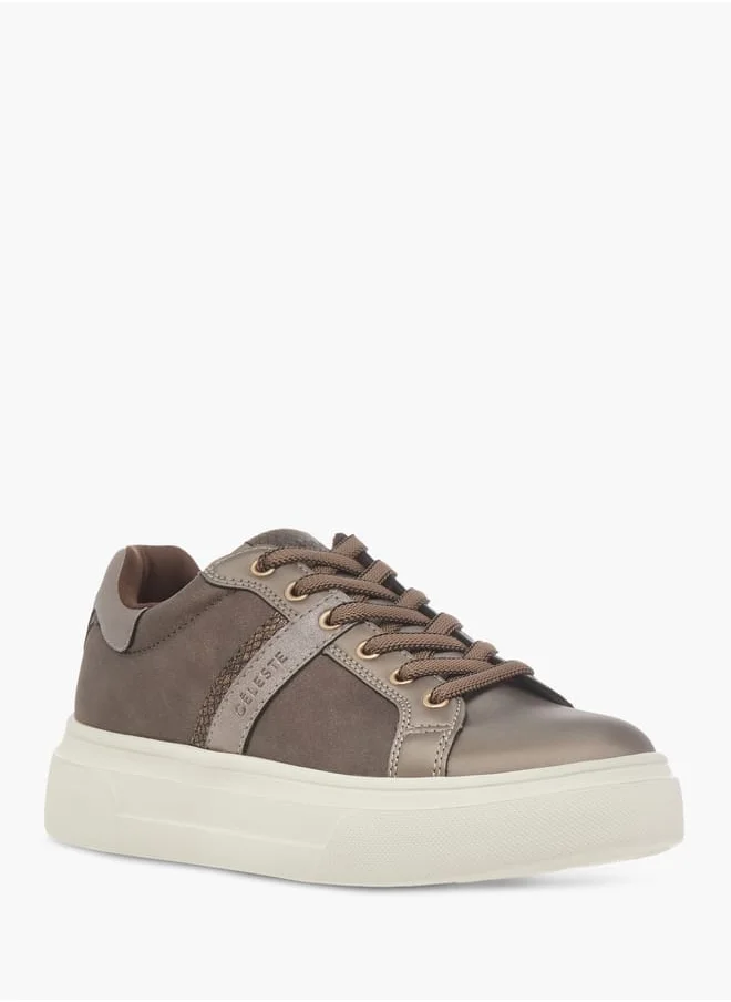 Celeste Women's Montone Lace-Up Ankle Sneakers