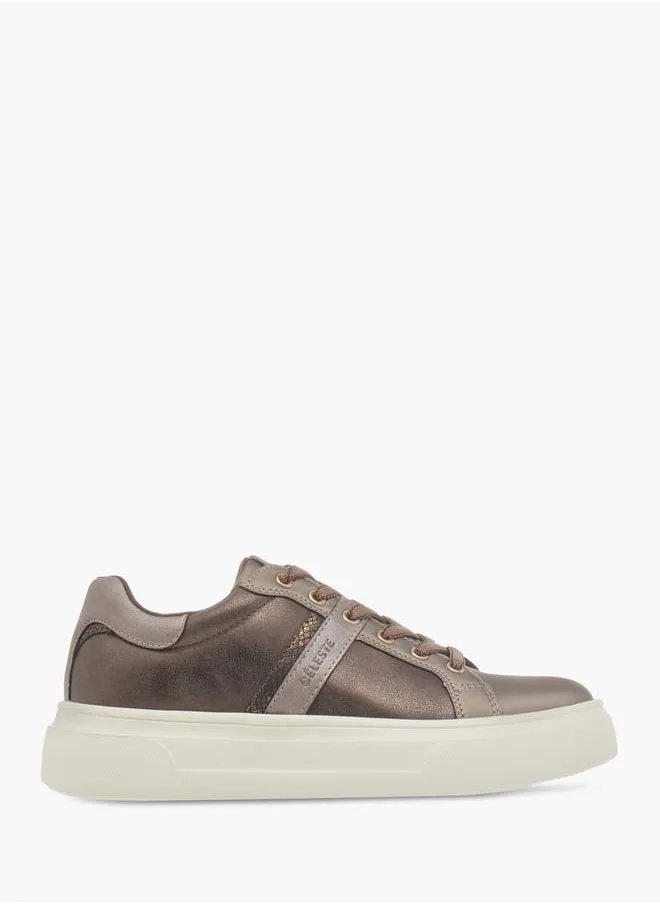 سيليست Women's Montone Lace-Up Ankle Sneakers