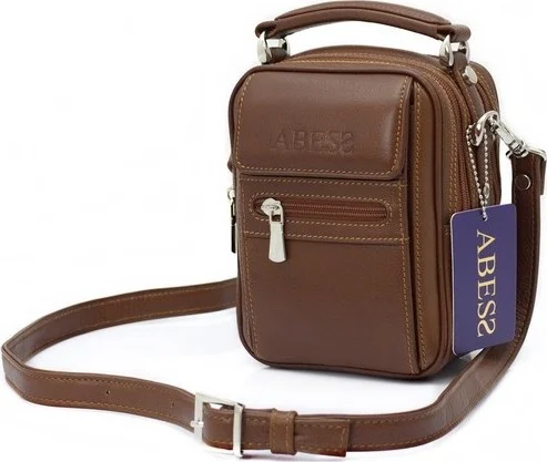 Abess Men's Bag Luxury Genuine Leather Men's Bag Molded Model
