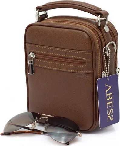 Abess Men's Bag Luxury Genuine Leather Men's Bag Molded Model