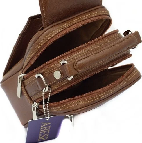 Abess Men's Bag Luxury Genuine Leather Men's Bag Molded Model