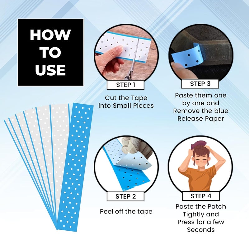 Woolip Extenda Bond Plus Bonding Strips With Holes Size - 1 1/2" X 12" (Blue - 5Pcs) - Image 3