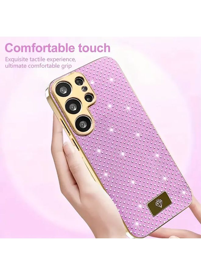 Elegant White Diamond Phone Case Shockproof For Samsung Galaxy S25 - Image 3