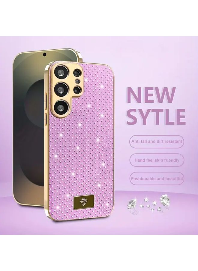 Elegant White Diamond Phone Case Shockproof For Samsung Galaxy S25 - Image 1