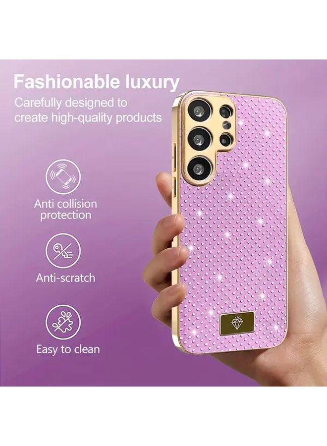 Elegant White Diamond Phone Case Shockproof For Samsung Galaxy S25 - Image 4