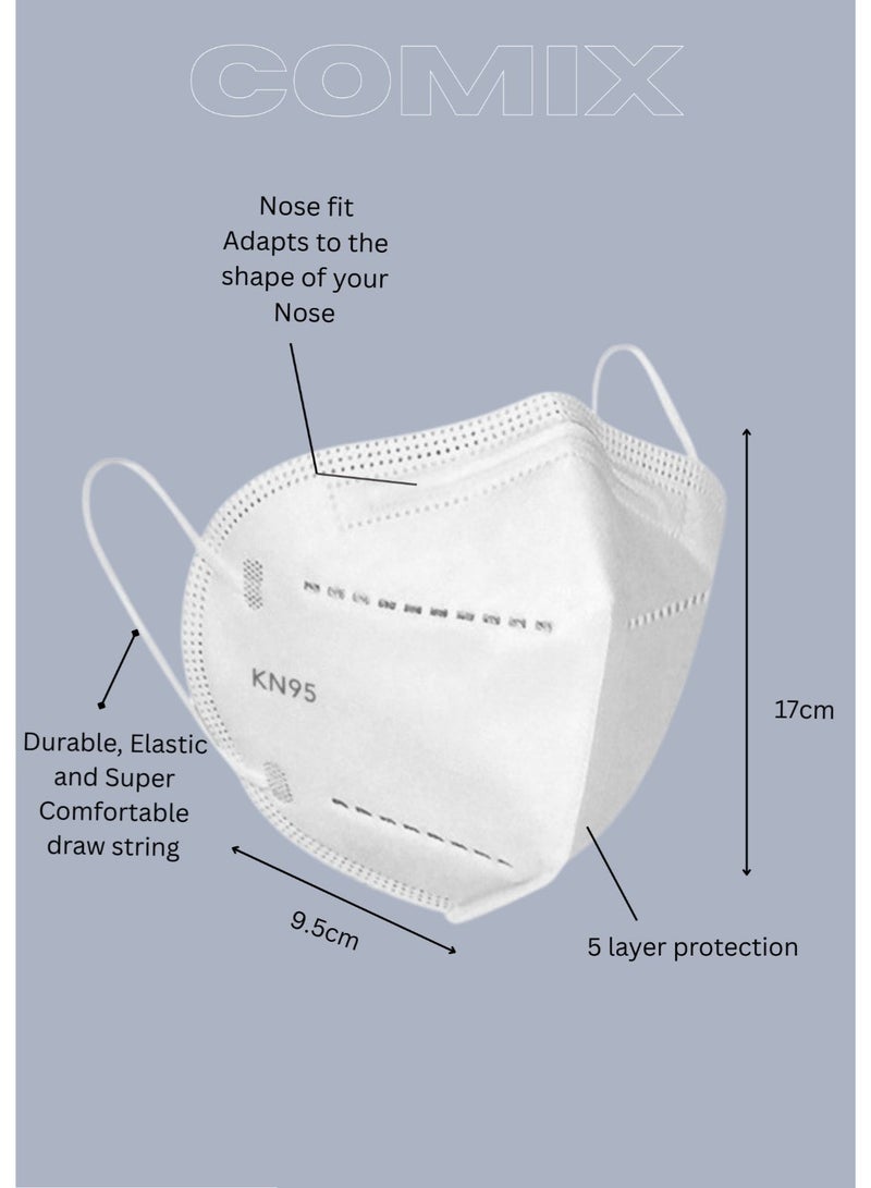COMIX KN95 PROTECTIVE FACE MASK pack of 50 - Image 5