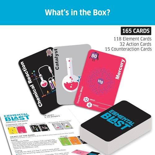 Chalk and Chuckles Elemental Blast-Chemistry Card Game for Kids Ages 10 to 15, Learning & Stem Toy, Educational Gifts for Boys, Girls 8, 9, 10, 11, 12 Years Old, Fun for Teens, Families and Adults - Image 4