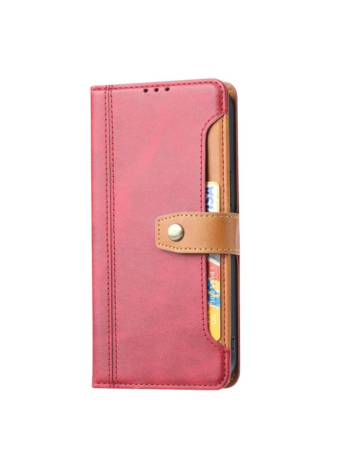 S-TOP Case For iPhone 14 Plus Calf Texture Double Fold Clasp Horizontal Flip Leather Case - Image 2