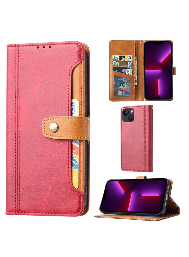 S-TOP Case For iPhone 14 Plus Calf Texture Double Fold Clasp Horizontal Flip Leather Case - Image 1