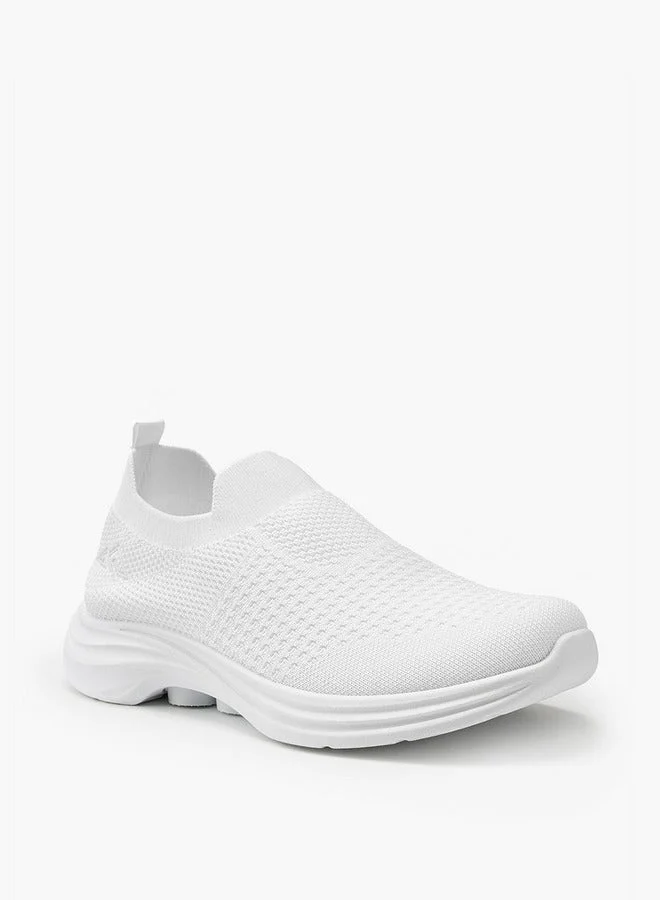 Oaklan by Shoexpress Textured Slip-On Sports Shoes with Pull Tab