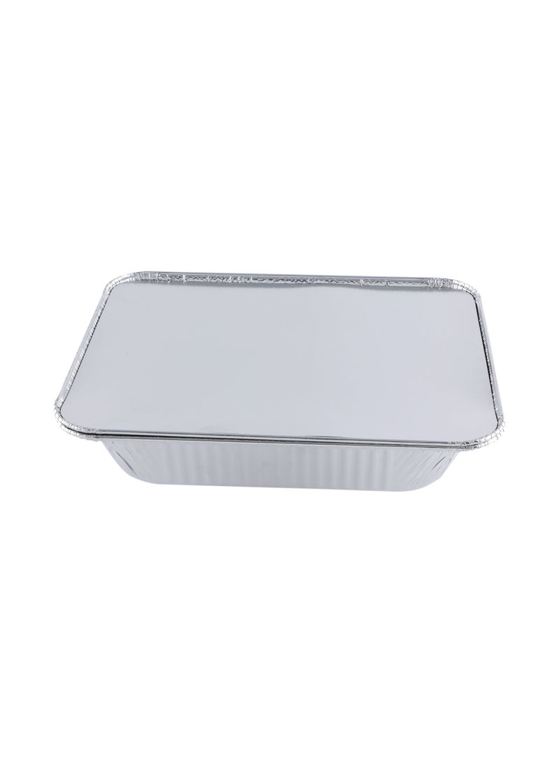 Richoos Aluminum Disposable Container 73365 with Lid 25pcs– Sturdy and Food-Safe for Baking, Storing, and Serving, Ideal for Home and Commercial Use - Image 3