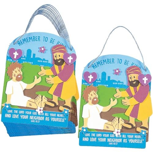 Fun Express Good Samaritan Sign Ck Crafts for Kids and Fun Home Activities VBS Vacation Bible School SuppliesDecor - Image 1