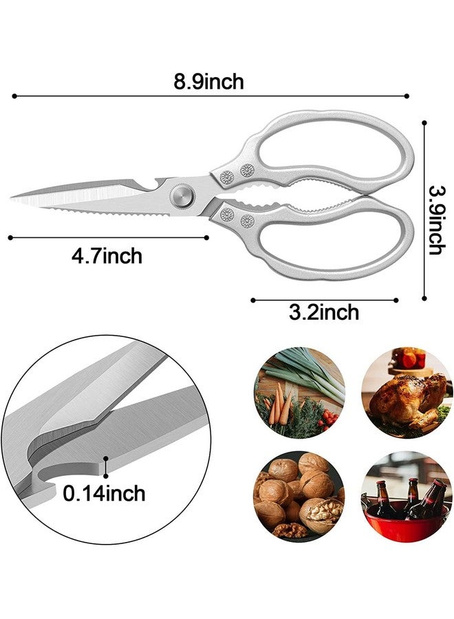 BESTZONE RETAIL MALL BESTZONE RETAIL MALL® Multipurpose, Stainless Steel, Heavy Duty Ergonomic Kitchen Scissor with Comfort Grip(Silver, Japanese Style)  - Image 3