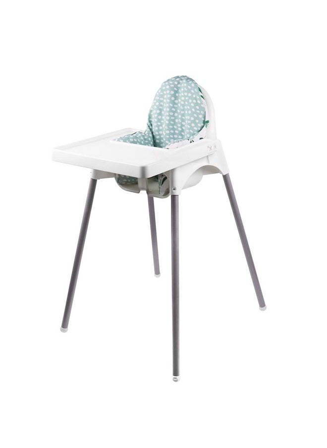 Lomgwumy High Chair Cushion, Type High Chair Cover Pad,With two High Chair Placemat, highchair Cushion for IKEA Antilop Highchair,built-in Inflatable Cushion,baby Sitting More Comfortable (Fresh Leaves)  - Image 2