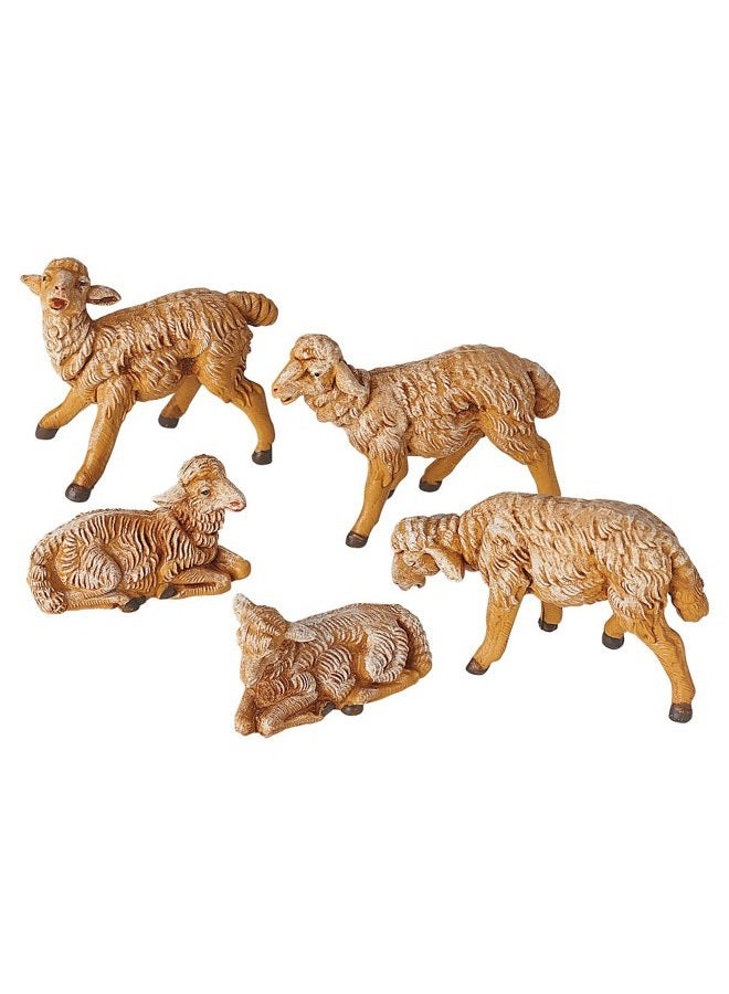 Fontanini by Roman Inc., White Sheep, 5" Animals Collection, Nativity Figure and Accessories, Hand Sculpted and Painted