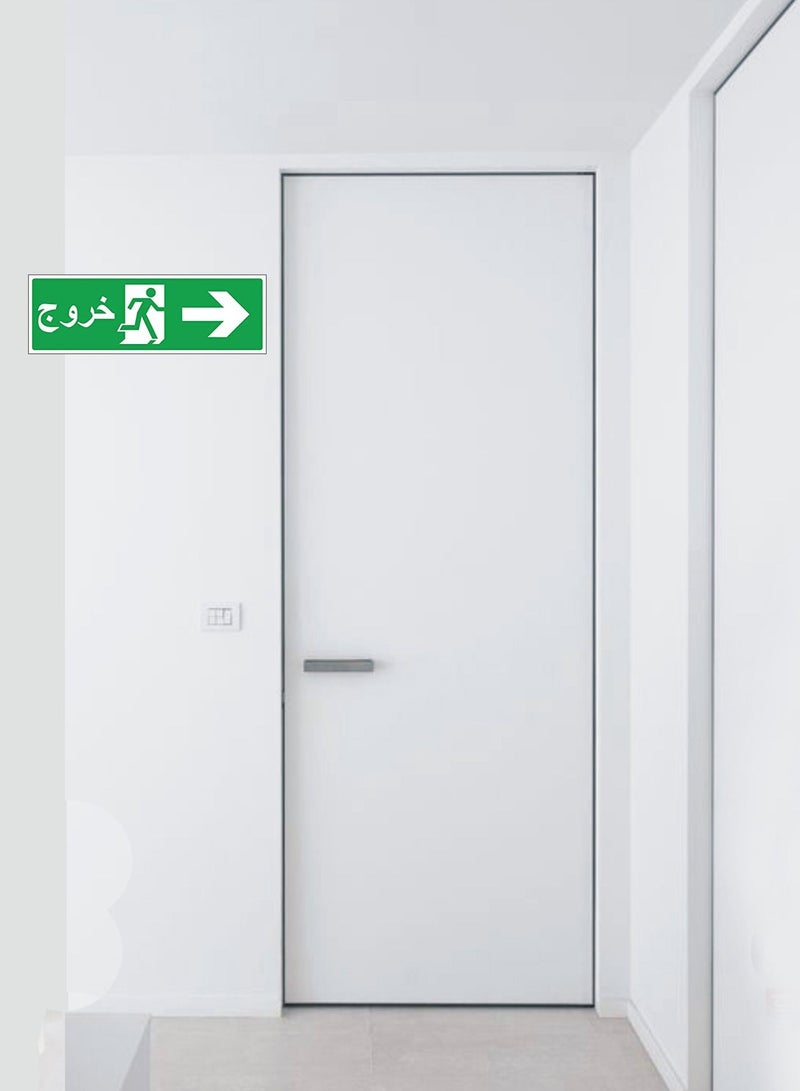 Guidance sign, exit sign with the right arrow - sign Exit poster - exit sign with the right arrow, sticker. Green sticker for emergency exits for companies and institutions - Image 3