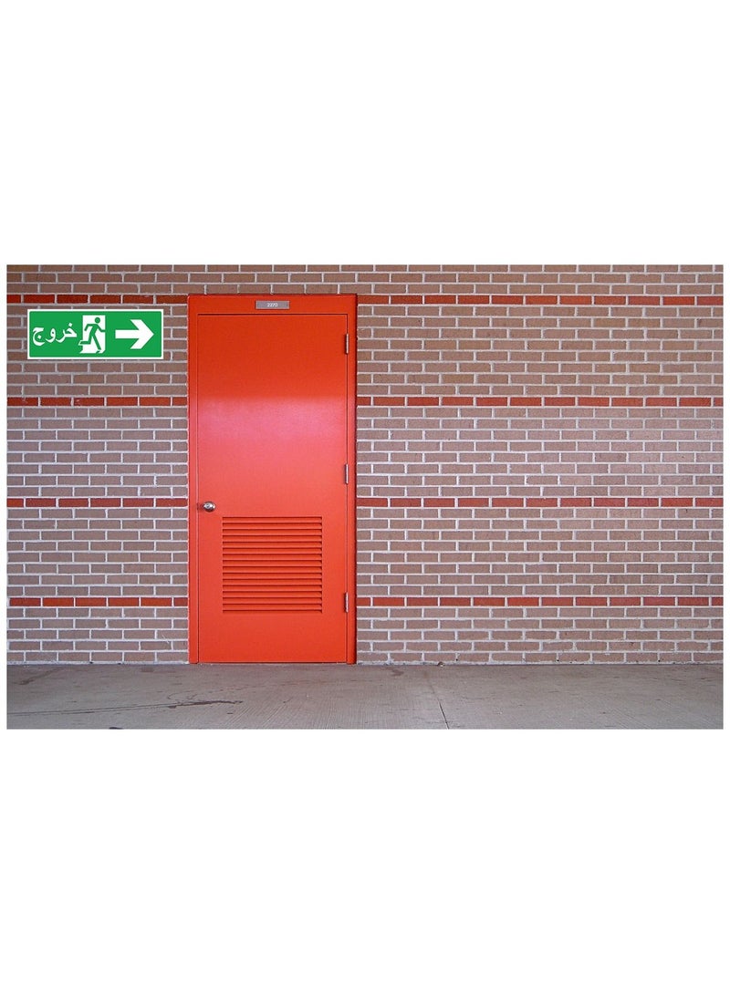 Guidance sign, exit sign with the right arrow - sign Exit poster - exit sign with the right arrow, sticker. Green sticker for emergency exits for companies and institutions - Image 2