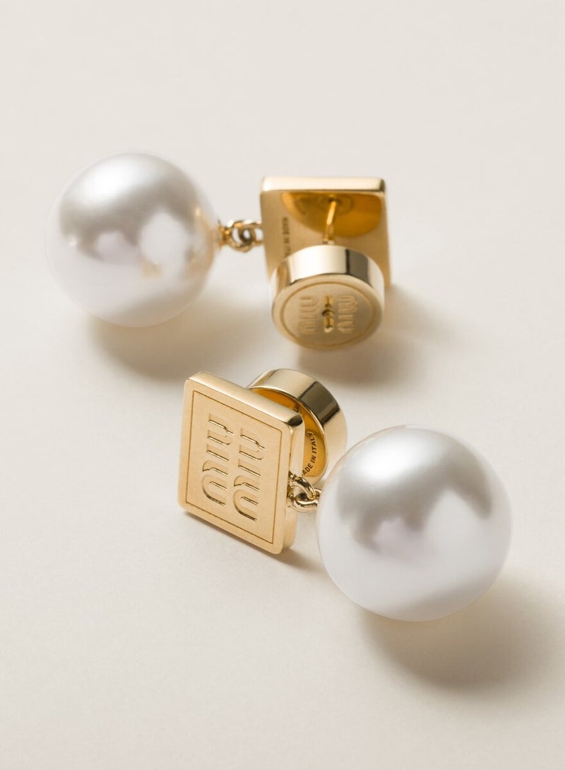 مياو مياو أقراط لؤلؤية (ذهبية) - Image 3