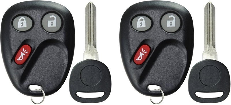 KeylessOption Keyless Entry Remote Car Key Fob Key for Chevy Trailblazer GMC Envoy (Pack of 2) - Image 1