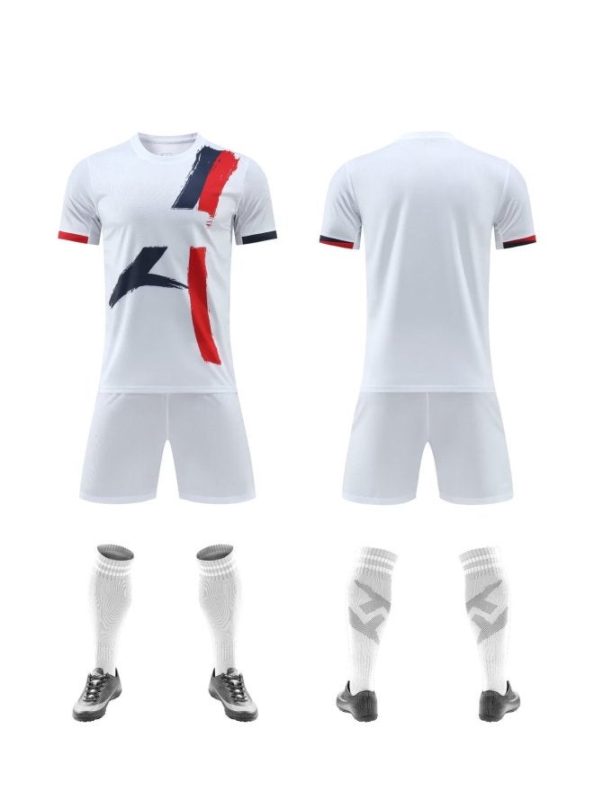 23 (short-sleeved Shorts) Children's Adult Football Uniform Club Light Board Custom Logo Short Sleeve Sports School Uniform Training Jersey Quick Drying