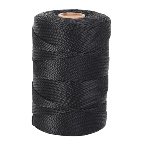 ANMOFLY Black Nylon String 500ft 2mm UV Resistant Cord Twine for Garden Tomato Climbing Plants Floristry Fishing Wrapping Camping Outdoor Survival Netting Home Improvement - Image 1