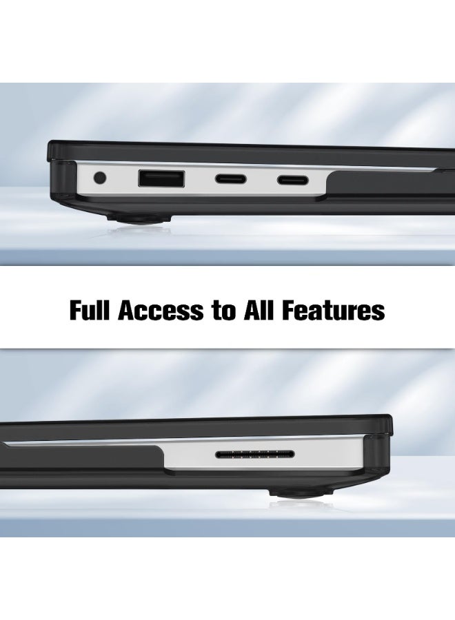 1Pcs Hard Shell Case Protective Snap On Cover Compatible with Microsoft Surface Laptop 7 13.8 inch 2024 Release Model 2036 Laptop Protective Plastic Hard Shell Case Cover (Matte Black) - Image 4