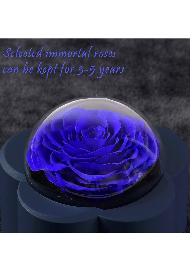 RATSAW Gifts for Women Preserved Real Rose with Necklace in Lovely Plum Blossom Shape Gift Box For Women Mother Wife Girlfriend Sisters  - Image 3