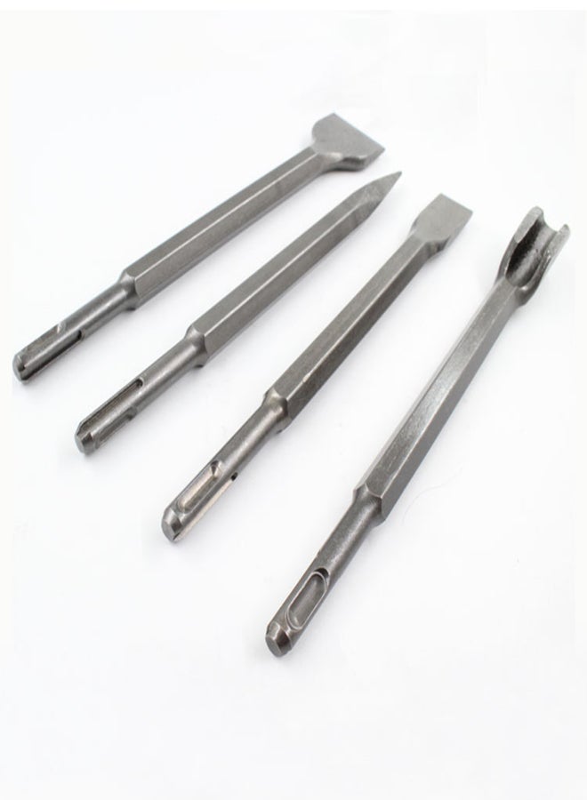 Set of 4PCS 250mm SDS S-harp Flat U-shaped Widening Chisel for Brick Stone Concrete - Image 1
