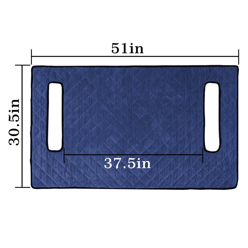 YOKYHOM Golf Cart Seat Covers for 2 & 4 Passenger Carts, Thick Short Plush with Non-Slip Backing, Ultra Soft Seat Towel Blanket, Fits EZGO, Club Car, Yamaha, 51"x30.5", Blue Black - Image 5