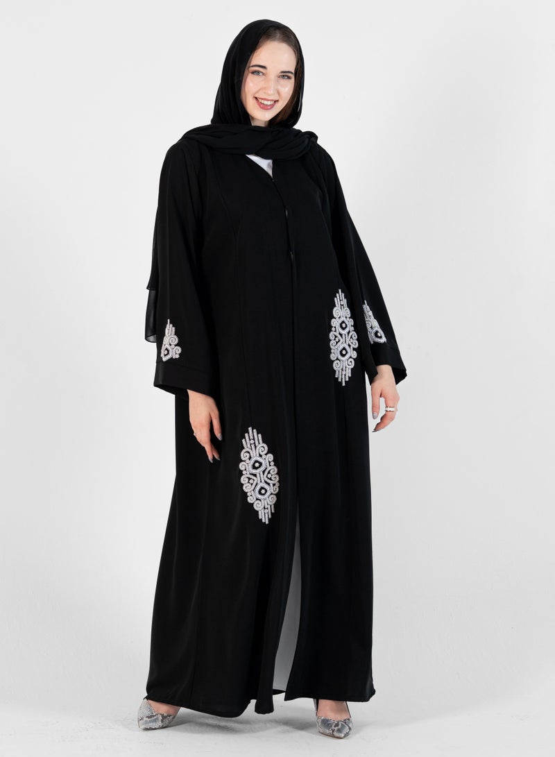 روزيت عباية عباية أنيقة بتصميم تطريز لولو - Image 1