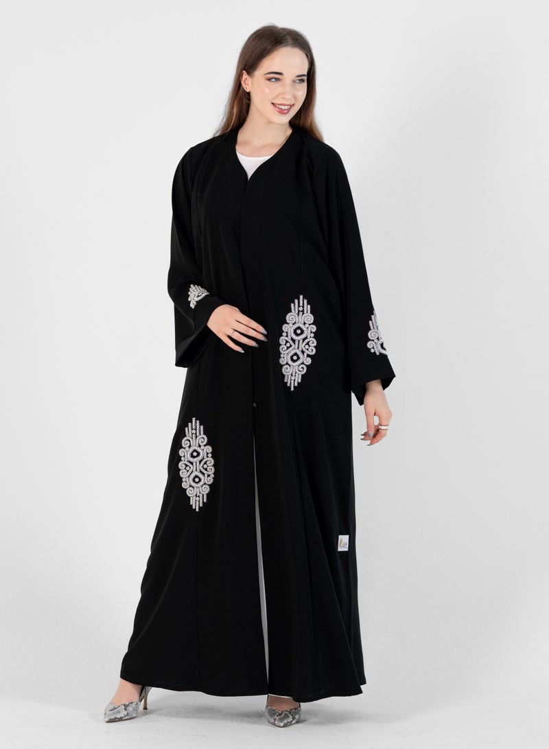 روزيت عباية عباية أنيقة بتصميم تطريز لولو - Image 2
