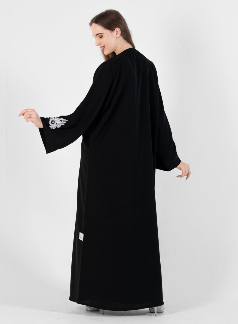 روزيت عباية عباية أنيقة بتصميم تطريز لولو - Image 3