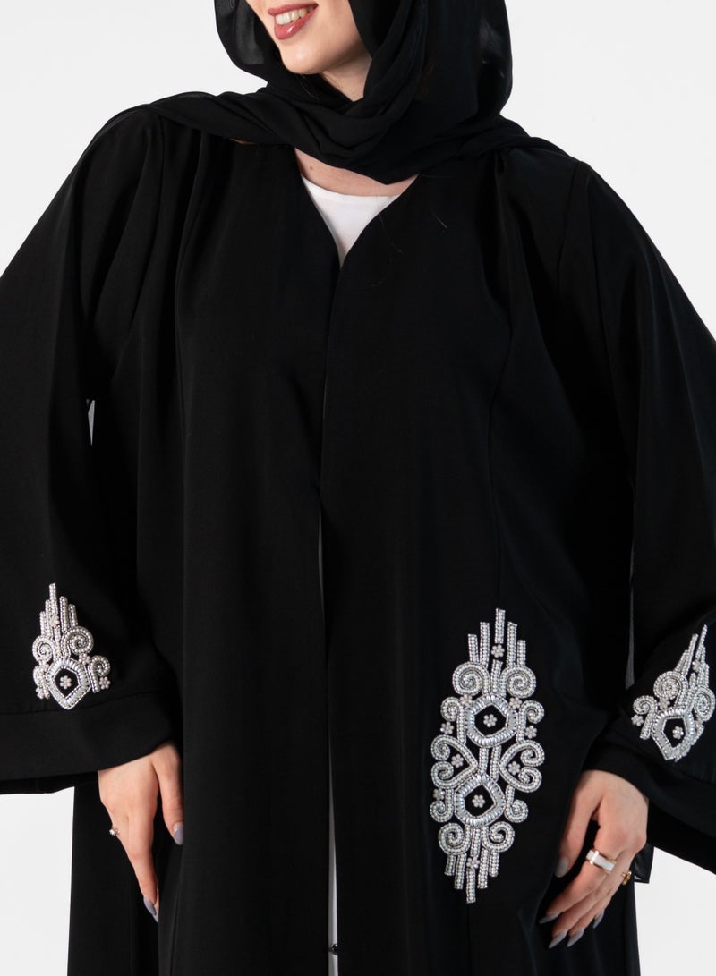 روزيت عباية عباية أنيقة بتصميم تطريز لولو - Image 4