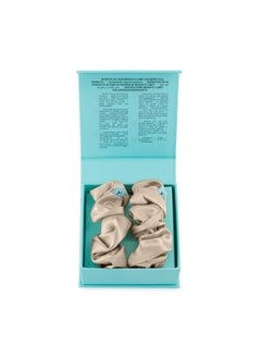 BRIGHTLY LABS Upgrade your hair accessories with Silk Hair Scrunchies - 100% Mulberry Silk Hair Ties for Elastic Ponytail Holders; Prevent Frizz and Breakage - Set of 2 for Effortless Hair Care.  - Image 3