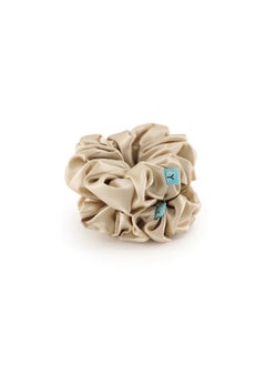 BRIGHTLY LABS Upgrade your hair accessories with Silk Hair Scrunchies - 100% Mulberry Silk Hair Ties for Elastic Ponytail Holders; Prevent Frizz and Breakage - Set of 2 for Effortless Hair Care.  - Image 2