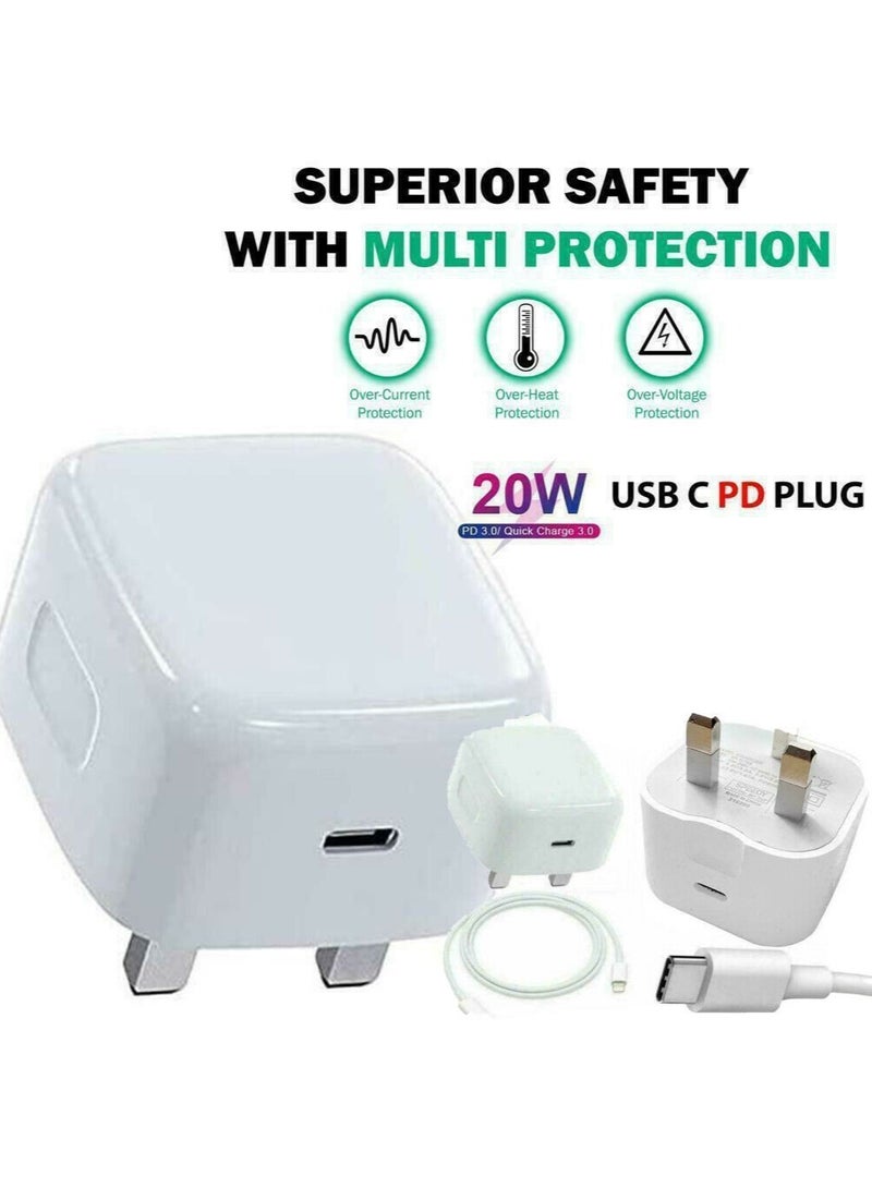 "PD20W USB-C Fast Charging Plug and Cable for iPhone – Rapid Power for Your Device" - Image 1