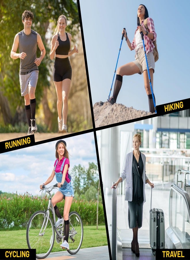 invera Sheer Compression Stockings for Women, Women's Travel Compression Socks, Knee High Support Hose for Flying, Nursing, Running (Large) - Image 2