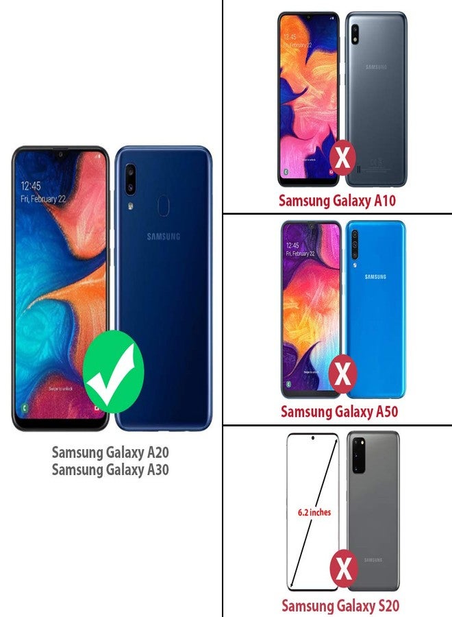 TJ's TJS Compatible with Samsung Galaxy A20 Case, Galaxy A30 Case, with Tempered Glass Screen Protector Metal Ring Magnetic Support Kickstand Heavy Duty Drop Protector Phone Case (Black) - Image 2