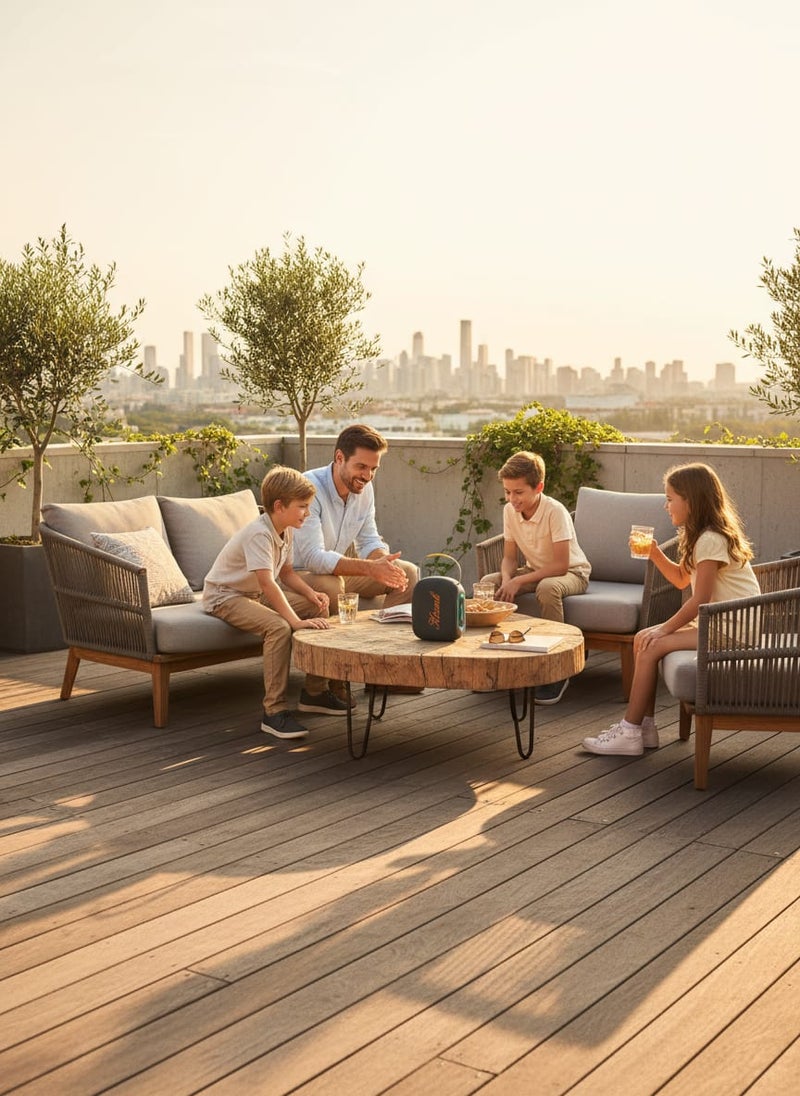 مكبر صوت بلوتوث كيسونلي K22 محمول للأماكن الخارجية بقوة 16 واط، صب ووفر مع باس قوي مرئي، إضاءة RGB تفاعلية، بطارية 2400 مللي أمبير، يدعم TWS وراديو FM ومدخل USB وبطاقة TF - pzsku/Z22BBF3A1AB49047796AAZ/45/_/1773824185/5c697e1d-c5b3-4948-9d12-74e10bfb98db