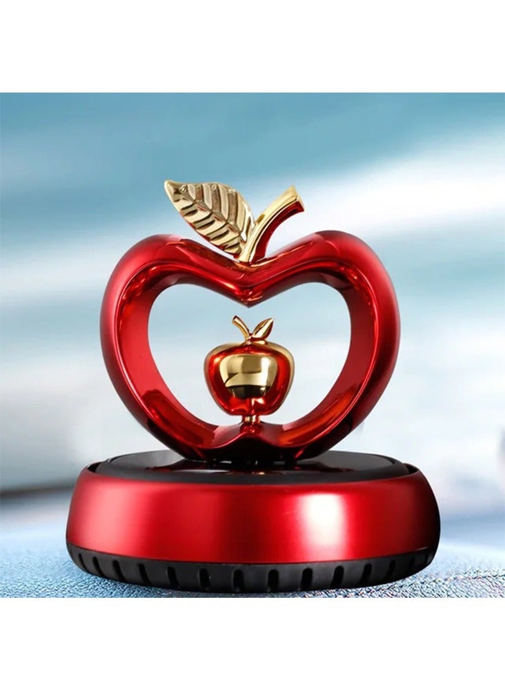 CARONIC Car Air Freshener Red Apple Rotating Car Freshener Colorful Fragrance - Image 2