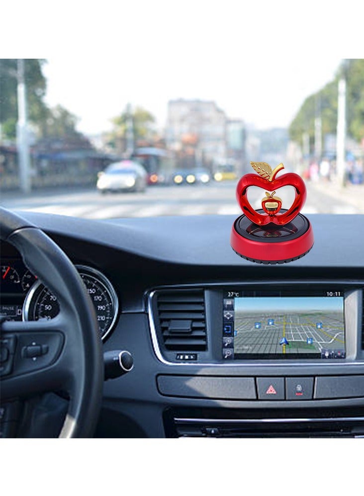 CARONIC Car Air Freshener Red Apple Rotating Car Freshener Colorful Fragrance - Image 3