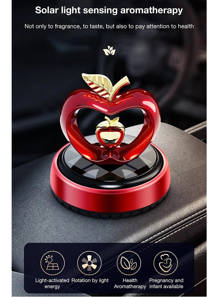 CARONIC Car Air Freshener Red Apple Rotating Car Freshener Colorful Fragrance - Image 5