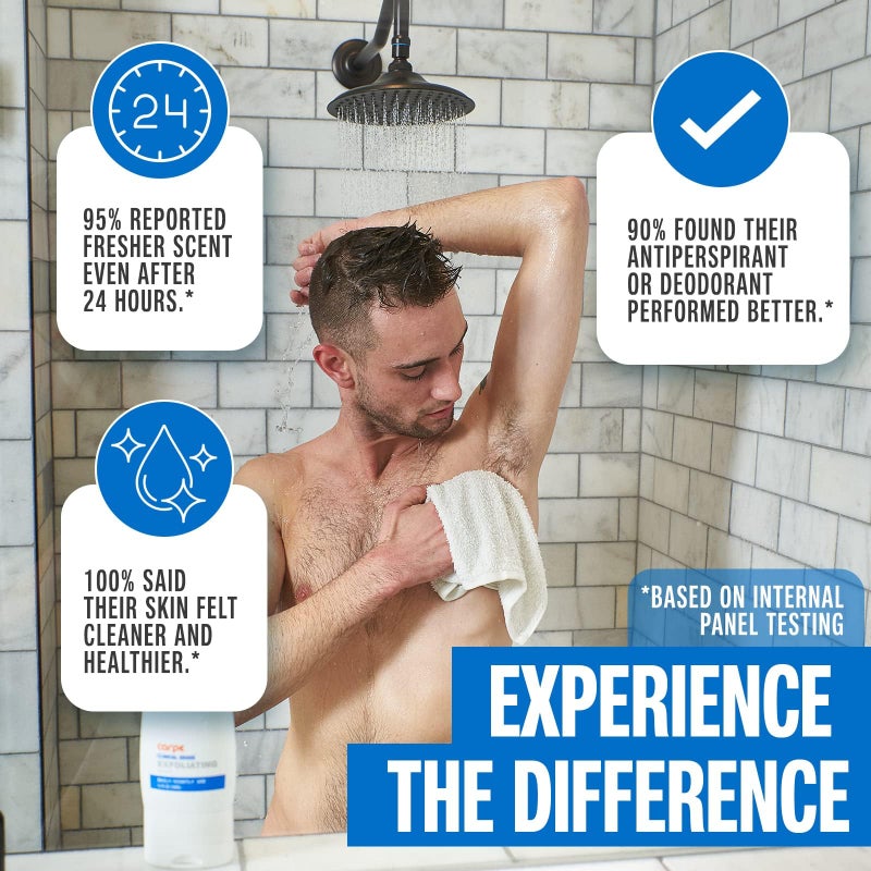 Carpe Exfoliating Underarm Scrub with Odor Protection, Underarm Exfoliator to Improve Deodorant Performance - Energizing Minty Fresh Smell - Armpit Scrub for Women and Men - Image 3