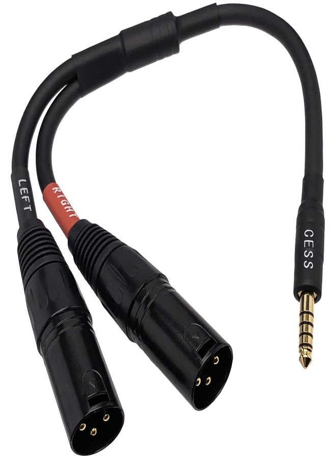 CNCESS CESS-257 Black 4.4mm to Dual XLR Male Balanced Audio Headphone Adapter Cable - Image 2