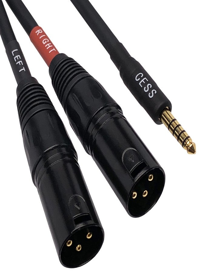 CNCESS CESS-257 Black 4.4mm to Dual XLR Male Balanced Audio Headphone Adapter Cable - Image 3