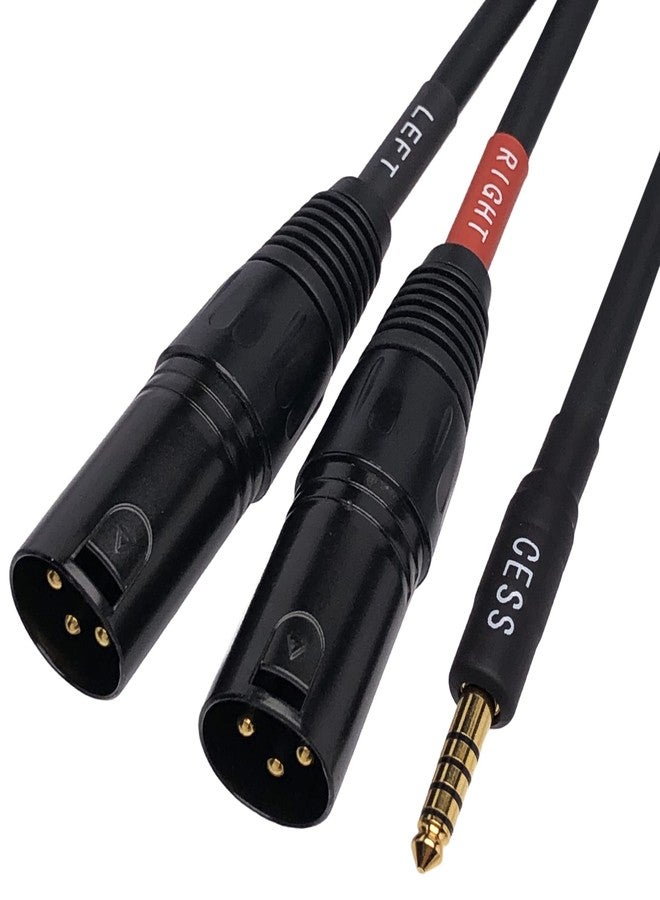 CNCESS CESS-257 Black 4.4mm to Dual XLR Male Balanced Audio Headphone Adapter Cable - Image 5