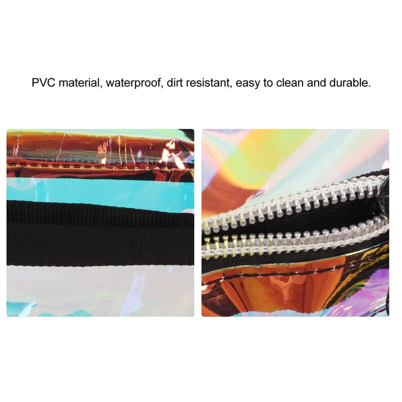 حقيبة خصر شفافة قوس قزح من PVC للسفر والجري والمشي لمسافات طويلة - Image 4